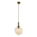 Lustre com cabo CRUMPLED 1xE27/40W/230V bronze/bege