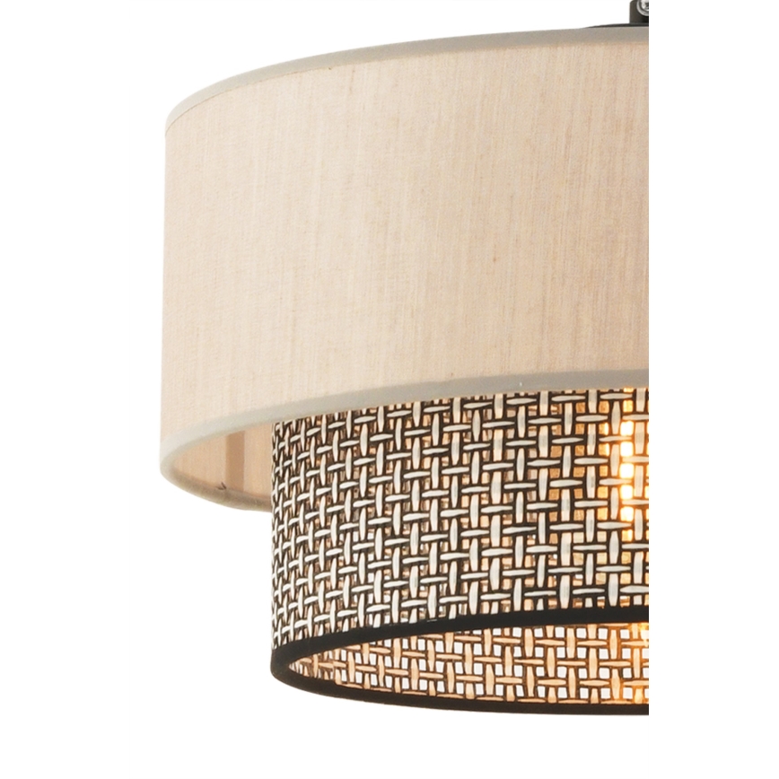 Lustre com cabo ECHO 1xE27/60W/230V bege/cinzento