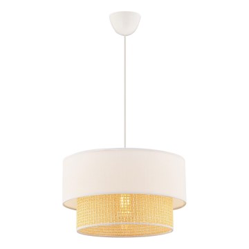 Lustre com cabo ECHO 1xE27/60W/230V creme/bege