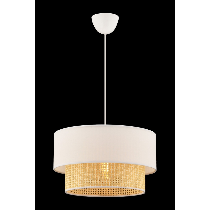 Lustre com cabo ECHO 1xE27/60W/230V creme/bege