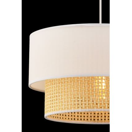 Lustre com cabo ECHO 1xE27/60W/230V creme/bege