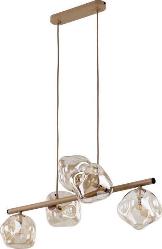 Lustre com cabo LAVA 5xG9/8W/230V bege/fumê bege