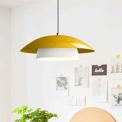 Lustre com cabo MOONLIGH 1xE27/40W/230V amarelo