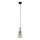 Lustre com cabo SOPHIA 1xE14/10W/230V preto/bege fumado