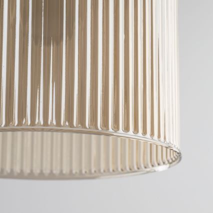 Lustre com cabo SOPHIA 1xE14/10W/230V preto/bege fumado