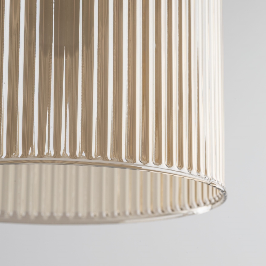Lustre com cabo SOPHIA 1xE14/10W/230V preto/bege fumado