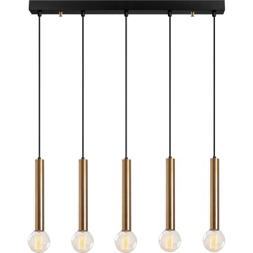 Lustre com cabo TEMPO 5xE27/40W/230V dourado