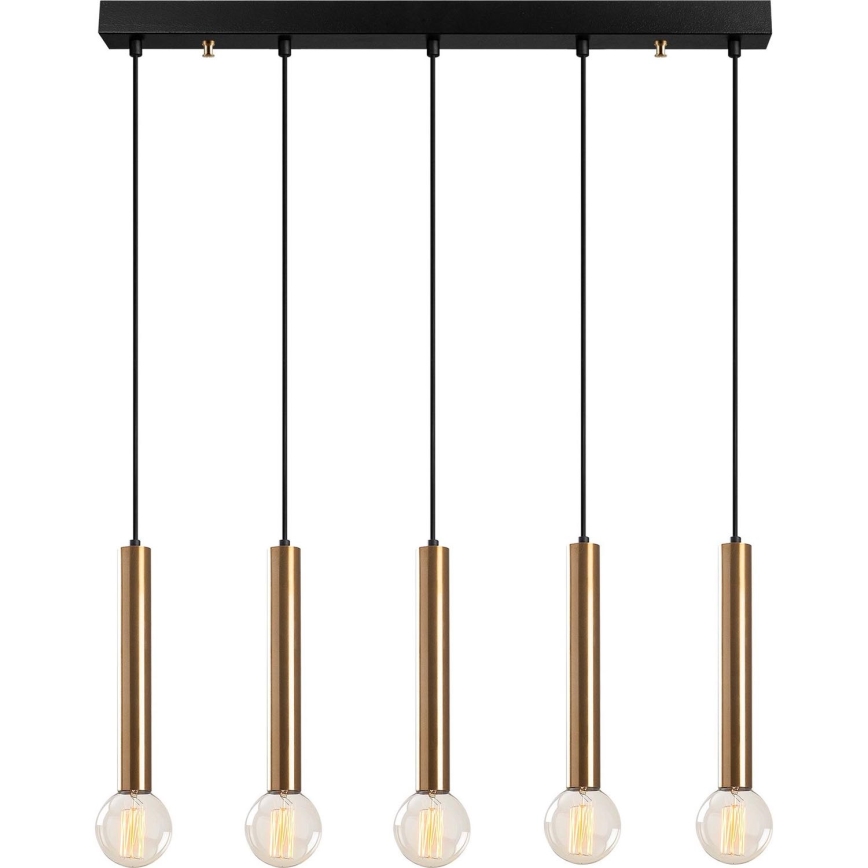 Lustre com cabo TEMPO 5xE27/40W/230V dourado