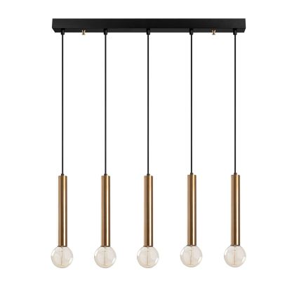 Lustre com cabo TEMPO 5xE27/40W/230V dourado