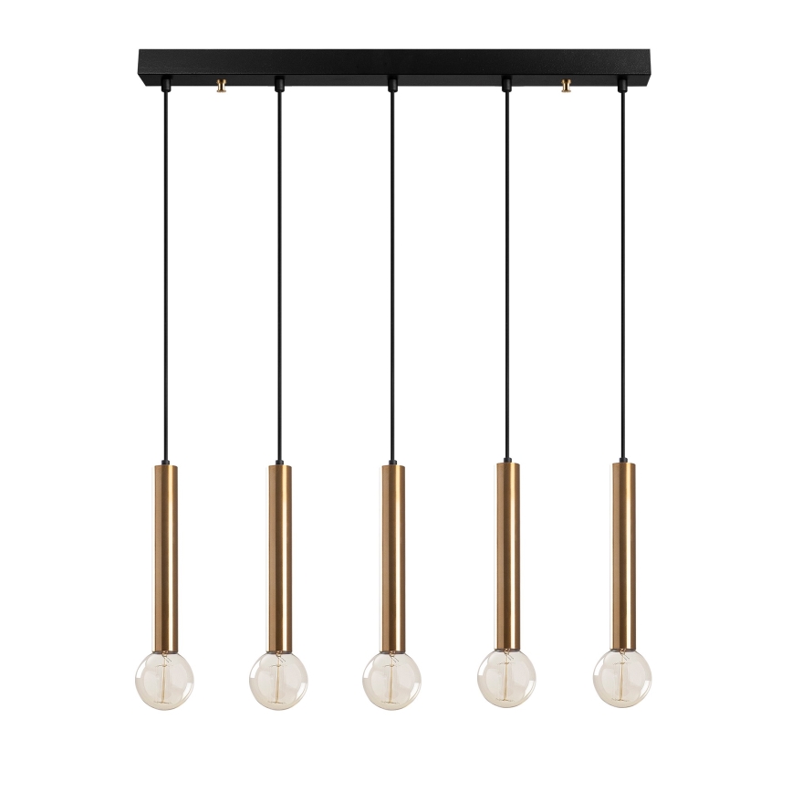 Lustre com cabo TEMPO 5xE27/40W/230V dourado