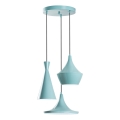 Lustre com cabo TOM 3xE27/40W/230V azul