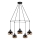 Lustre com cabo YILDO 5xE27/40W/230V preto/cobre