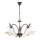 Lustre com corrente BRAGA 3xE27/15W/230 bronze
