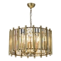 Lustre com corrente CRYSTALLINE 6xE14/40W/230V latão