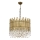 Lustre com corrente CRYSTALLINE 6xE27/40W/230V, diâmetro 40 cm, latão