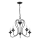 Lustre com corrente UNITY 5xE14/10W/230V preto