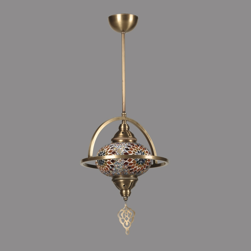 Lustre com haste YENI 1xE27/40W/230V bronze