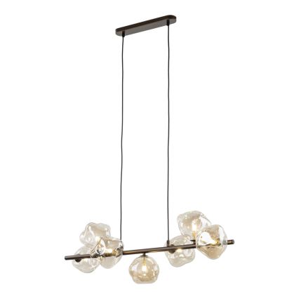 Lustre de cabo LAVA 7xG9/8W/230V bronze/bege fumado