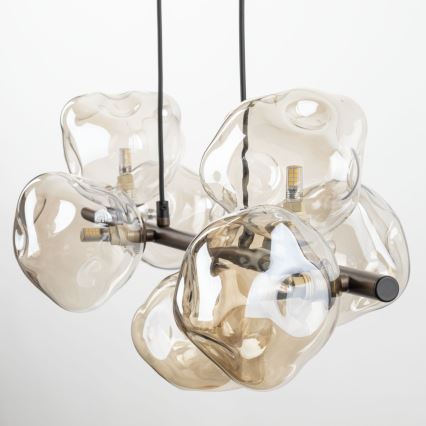 Lustre de cabo LAVA 7xG9/8W/230V bronze/bege fumado