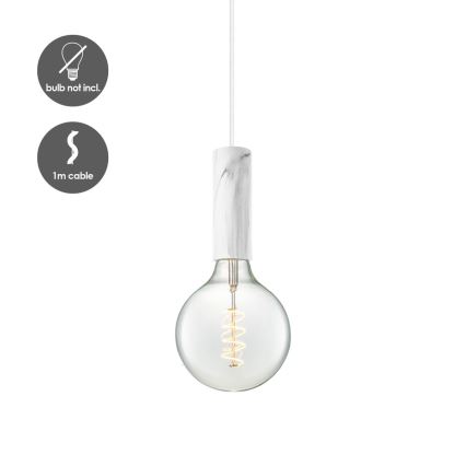 Candeeiro de teto suspenso SAGA 1xE27/40W/230V mármore