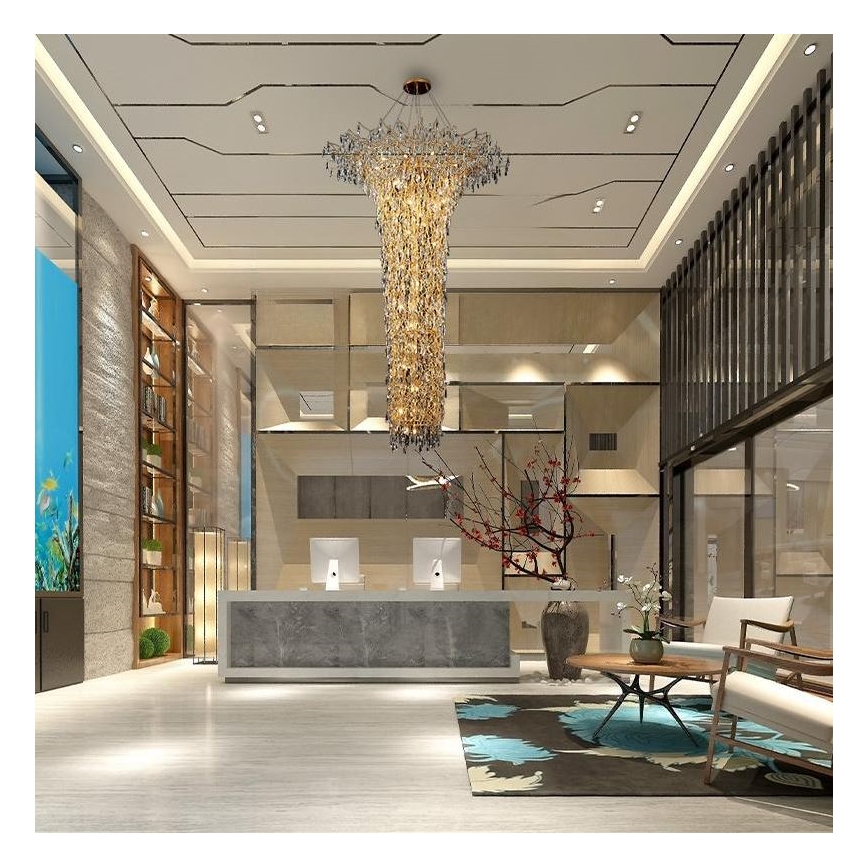 Lustre de cristal em cabo 41xG9/40W/230V dourado