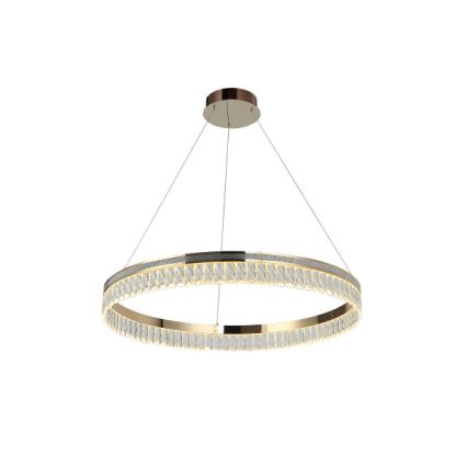 Lustre de cristal LED regulável suspenso por cabo THALIA LED/55W/230V 3000-6000K diâmetro 80 cm + controlo remoto