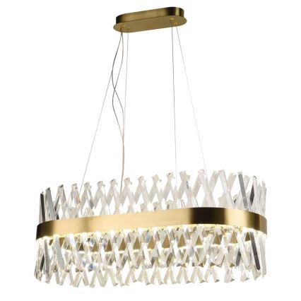 Lustre de cristal LED regulável em cabo LED/90W/230V 3000-6500K + controlo remoto