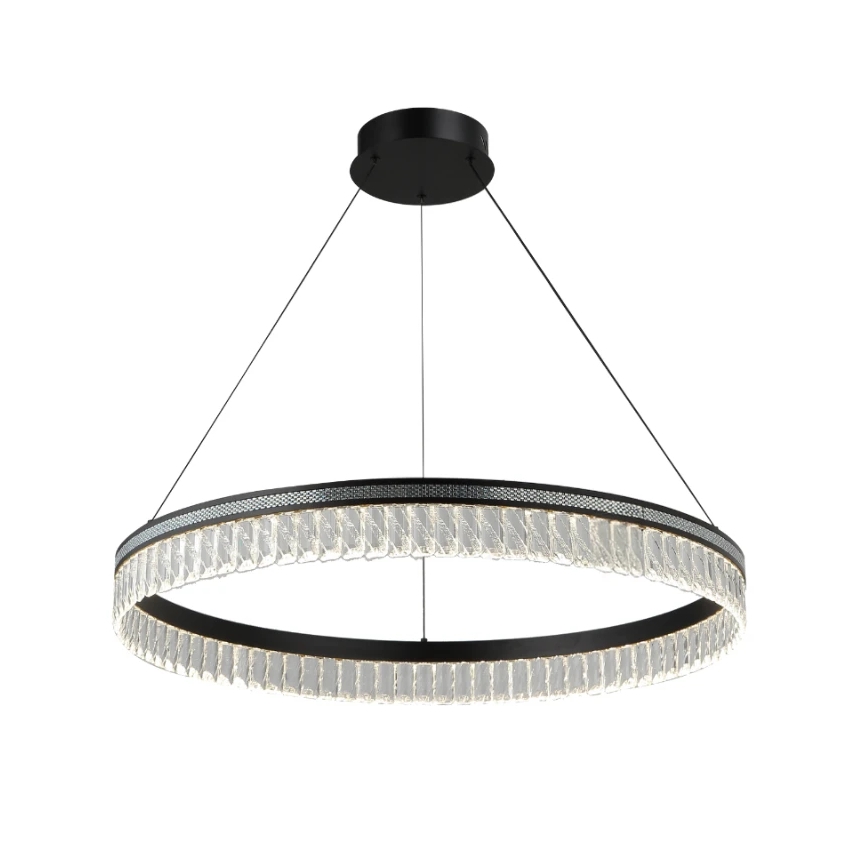 Lustre de cristal LED regulável suspenso por cabo THALIA LED/55W/230V 3000-6000K Ø 80 cm + comando remoto