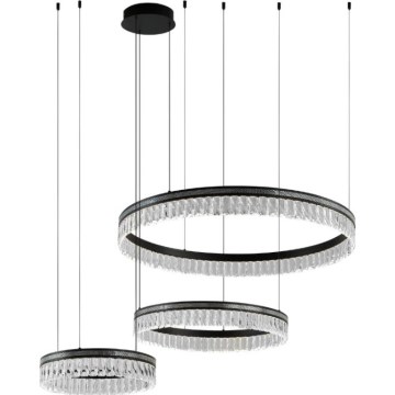 Lustre de cristal LED regulável suspenso por cabo THALIA LED/120W/230V 3000-6000K + comando à distância