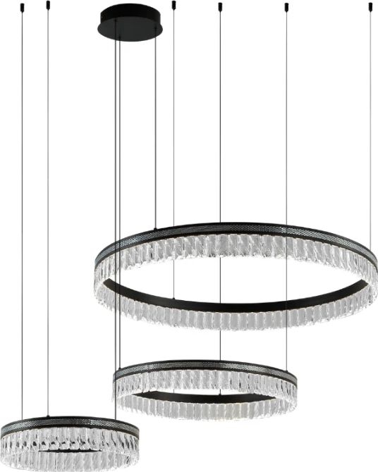 Lustre de cristal LED regulável suspenso por cabo THALIA LED/120W/230V 3000-6000K + comando à distância
