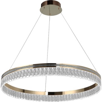 Lustre de cristal LED regulável suspenso por cabo THALIA LED/55W/230V 3000-6000K diâmetro 80 cm + controlo remoto