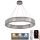 Lustre de cristal regulável num fio LED/50W/230V 3000-6500K cromado brilhante + comando