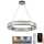 Lustre de cristal regulável num fio LED/50W/230V 3000-6500K cromado brilhante + comando
