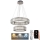 Lustre de cristal regulável num fio LED/65W/230V 3000-6500K cromado brilhante + comando