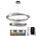 Lustre de cristal regulável num fio LED/90W/230V 3000-6500K cromado brilhante + comando
