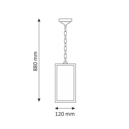 Lustre de exterior MALMO 1xE27/15W/230V preto antigo IP44