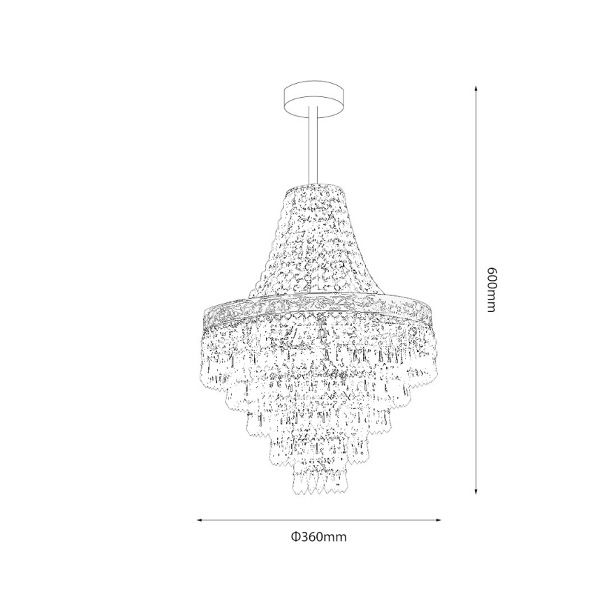 Lustre de haste CORAL 3xE14/40W/230V