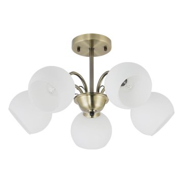 Lustre de haste NESTOR 5xE27/40W/230V latão
