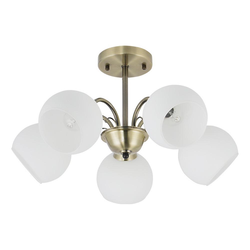 Lustre de haste NESTOR 5xE27/40W/230V latão