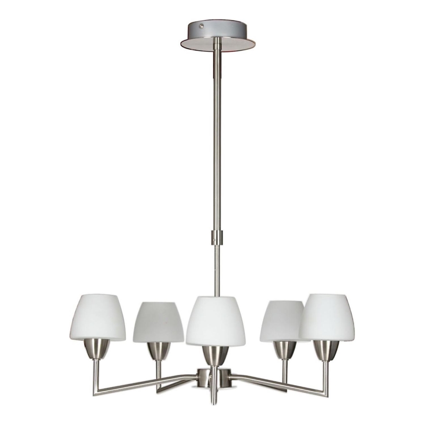 Lustre de haste TOGO 5xG9/40W/230V cromado fosco/branco