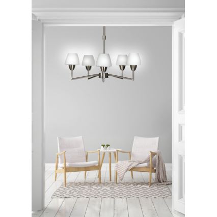 Lustre de haste TOGO 5xG9/40W/230V cromado fosco/branco