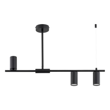 Lustre de haste URANOS 3x GU10/10W/230V, preto