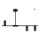 Lustre de haste URANOS 3x GU10/10W/230V, preto