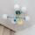 Lustre de montagem direta ao tecto MOON 6xE27/15W/230V turquesa/amarelo/azul