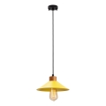 Lustre de pendurar MANAVGAT 1xE27/40W/230V amarelo/castanho