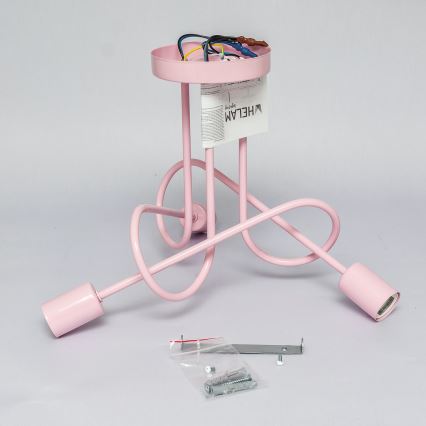 Lustre de tecto aplicado OXFORD 3xE27/15W/230V rosa