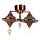 Lustre de tecto aplicado YENI 1xE27/40W/230V, acabamento em bronze