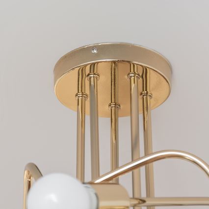 Lustre de tecto fixo OXFORD 5xE27/15W/230V dourado