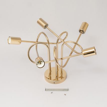 Lustre de tecto fixo OXFORD 5xE27/15W/230V dourado
