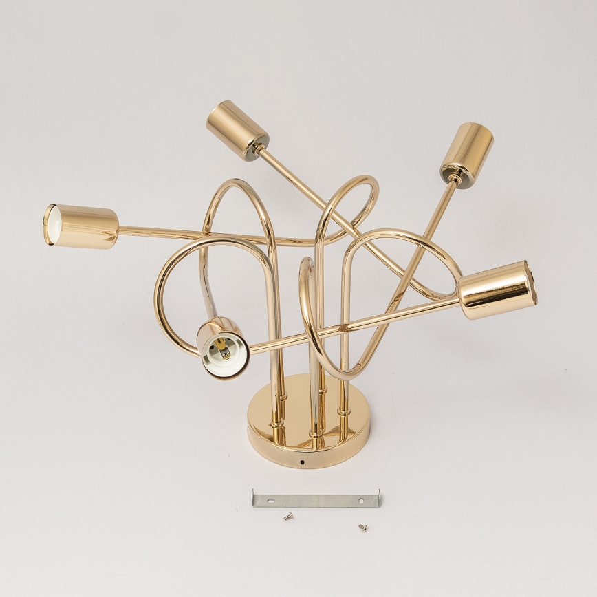 Lustre de tecto fixo OXFORD 5xE27/15W/230V dourado